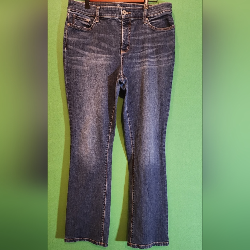 St. John's Bay Blue Boot Cut Women's Jeans Size 14